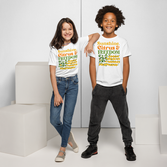 Sunshine, Citrus & Freedom Kids Tee – Orange, CA Pride