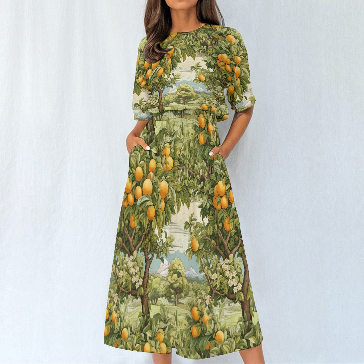All-Over Print Women's Elastic Waist Dress