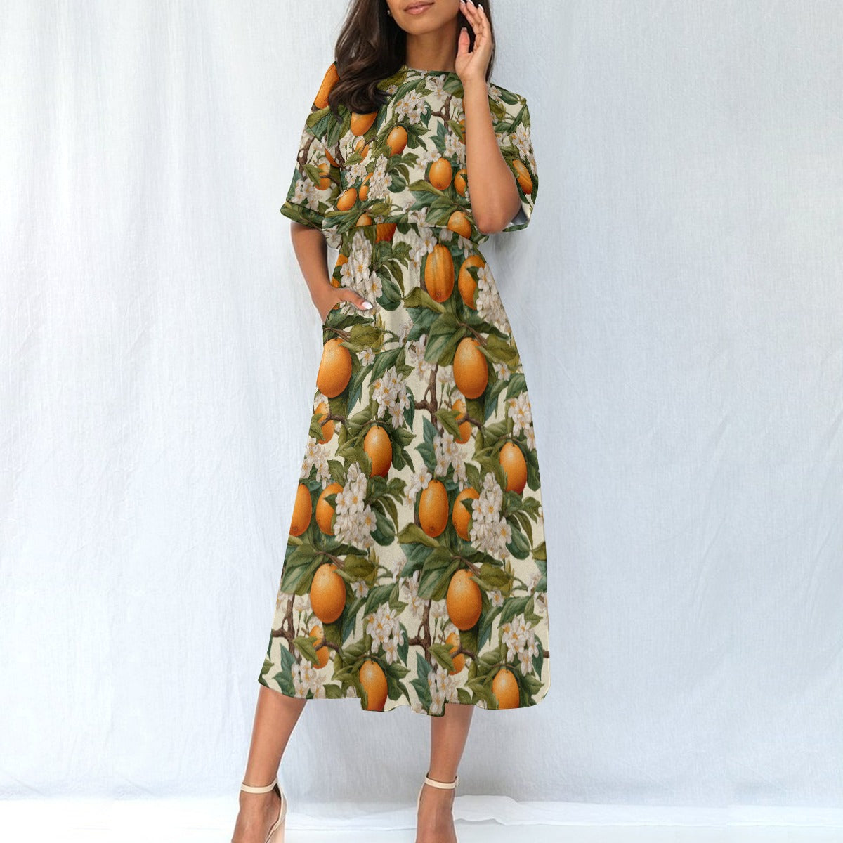 All-Over Print Women's Elastic Waist Dress