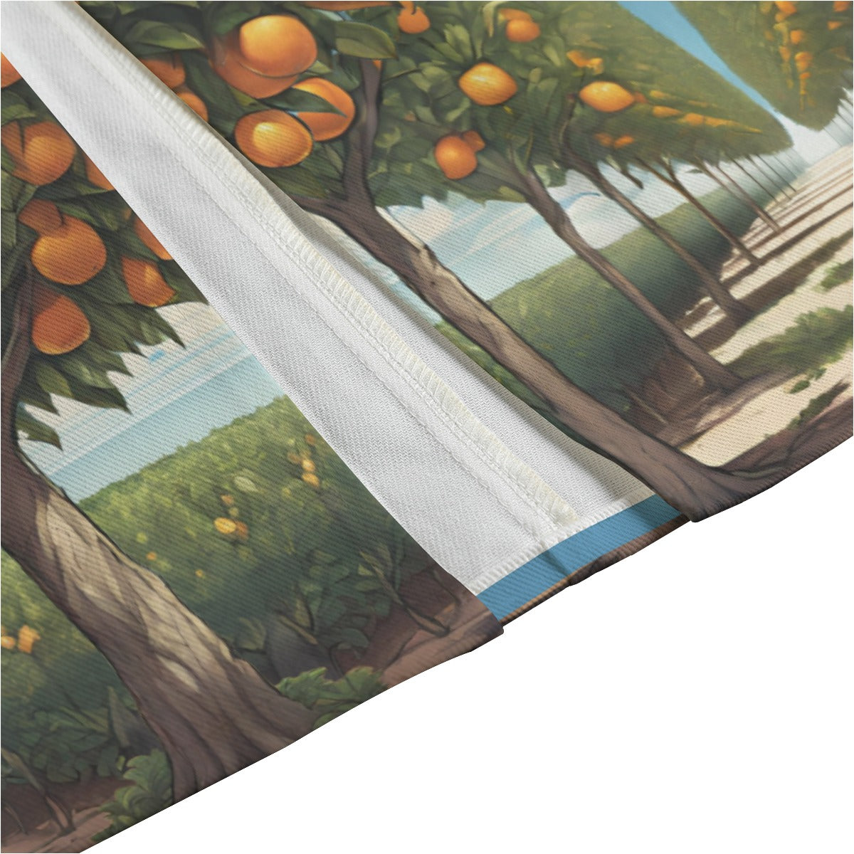 Orange Grove Mid-slit Skirt Cotton