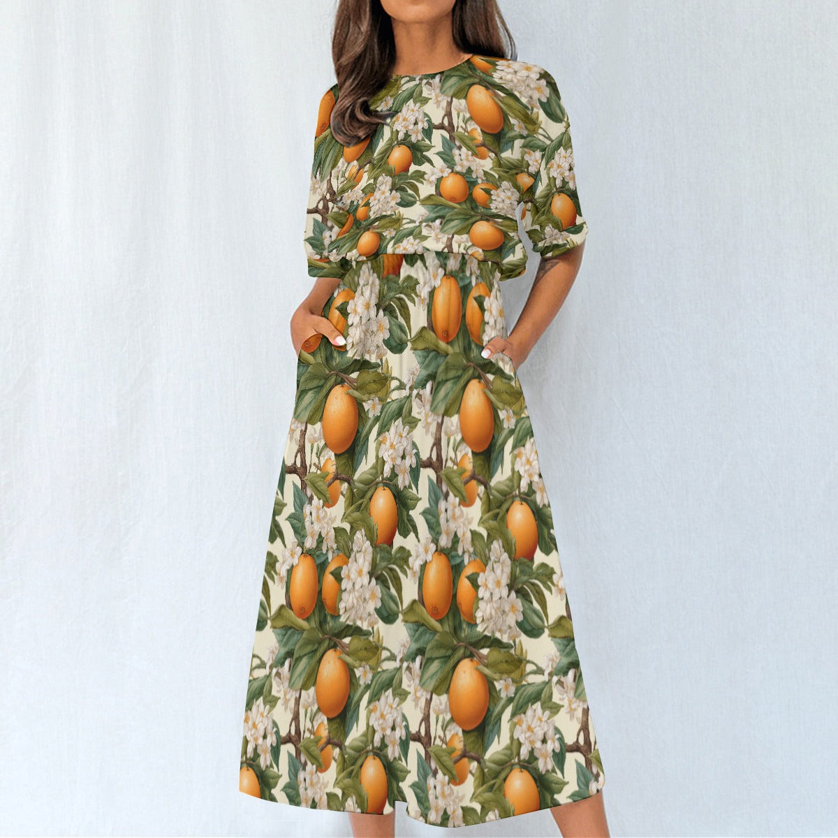All-Over Print Women's Elastic Waist Dress