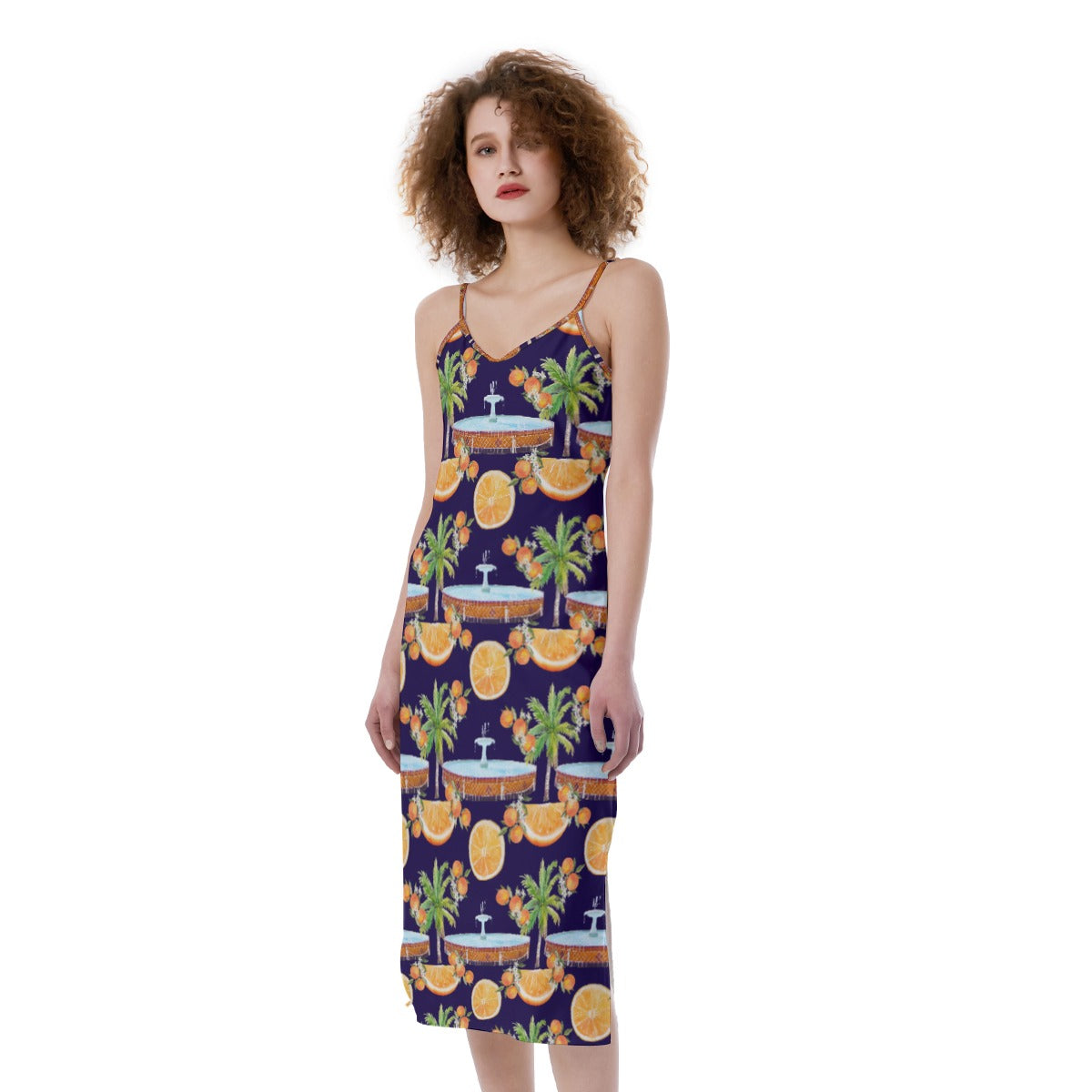 Orange Hawaiian Women's Cami Dress
