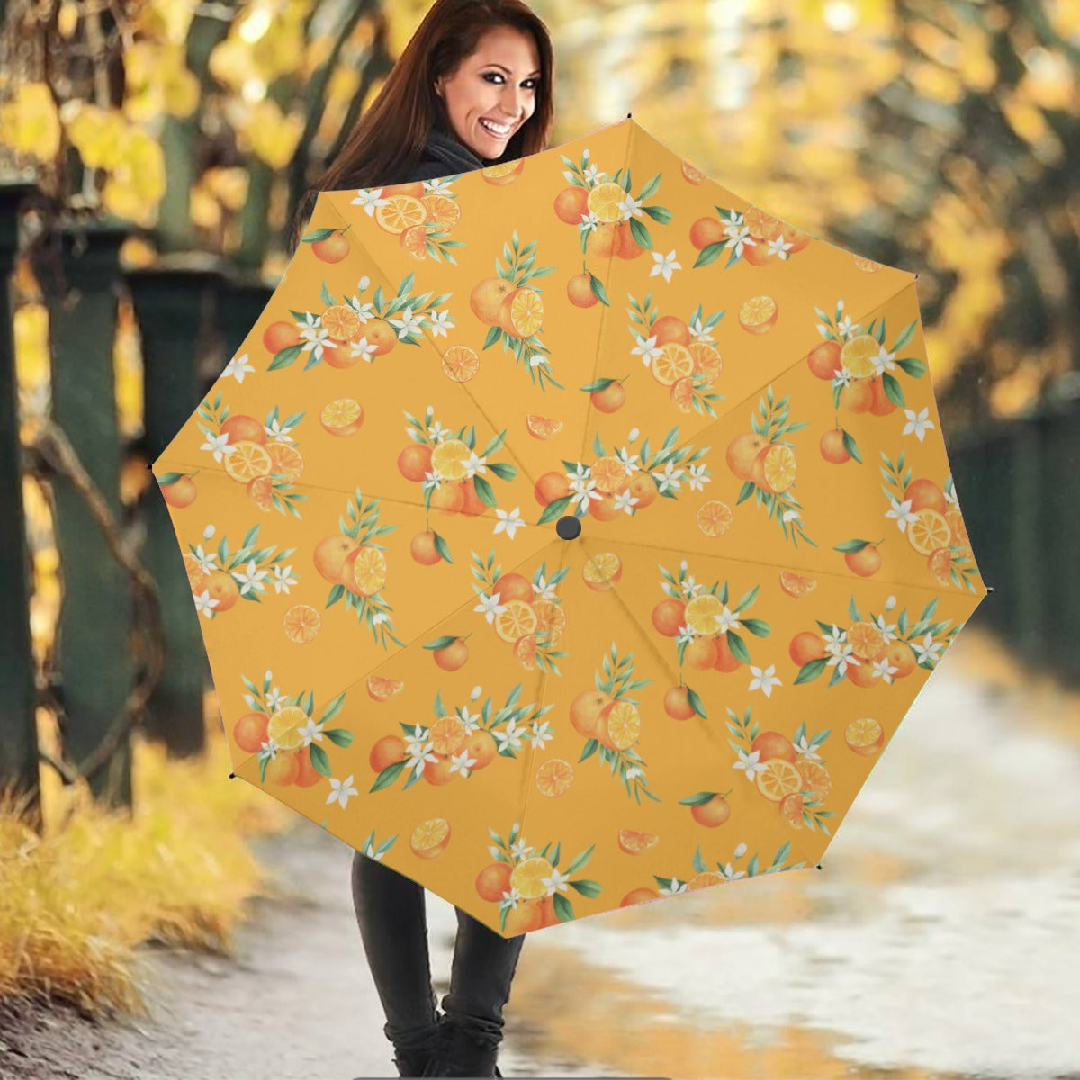Floral Oranges Umbrella