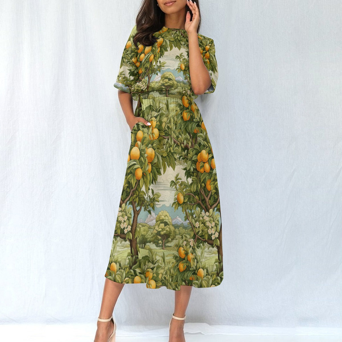 All-Over Print Women's Elastic Waist Dress