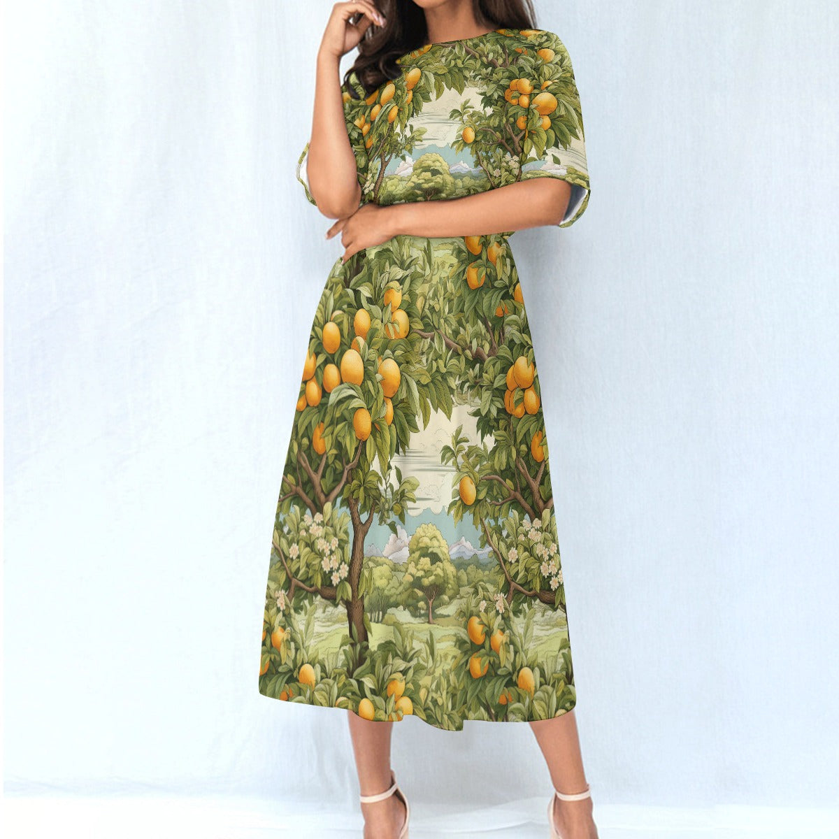 All-Over Print Women's Elastic Waist Dress