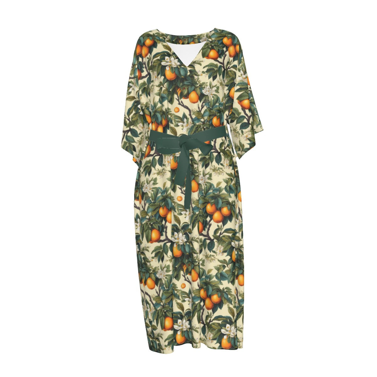 Botanical Oranges Women's Long Dress