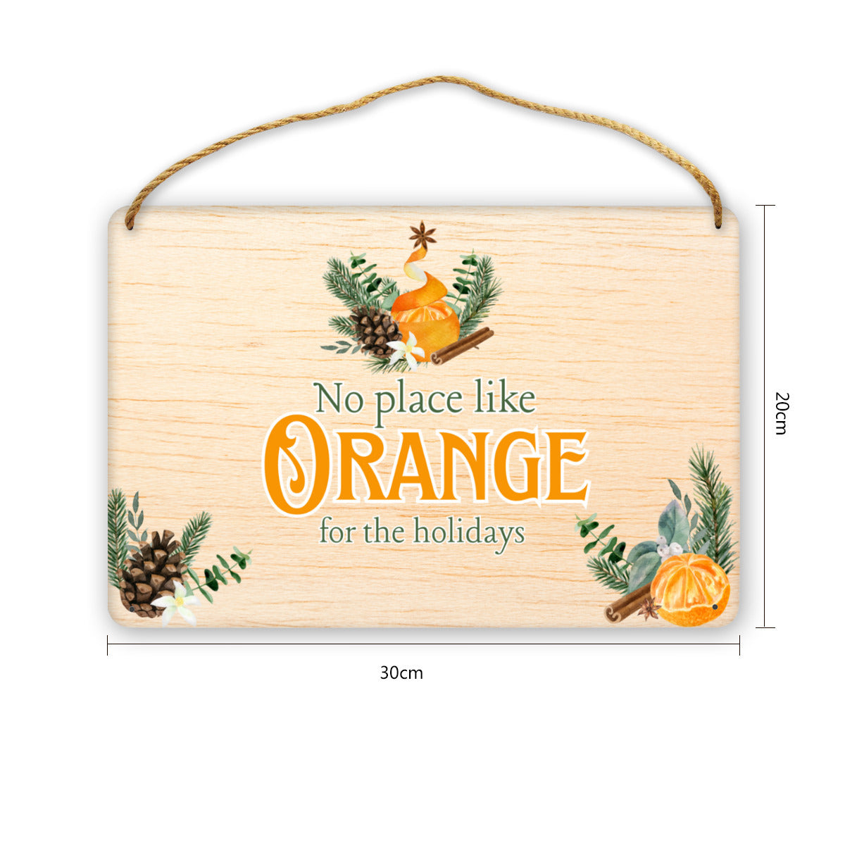 Orange for the holidays Wooden Home Decor Sign