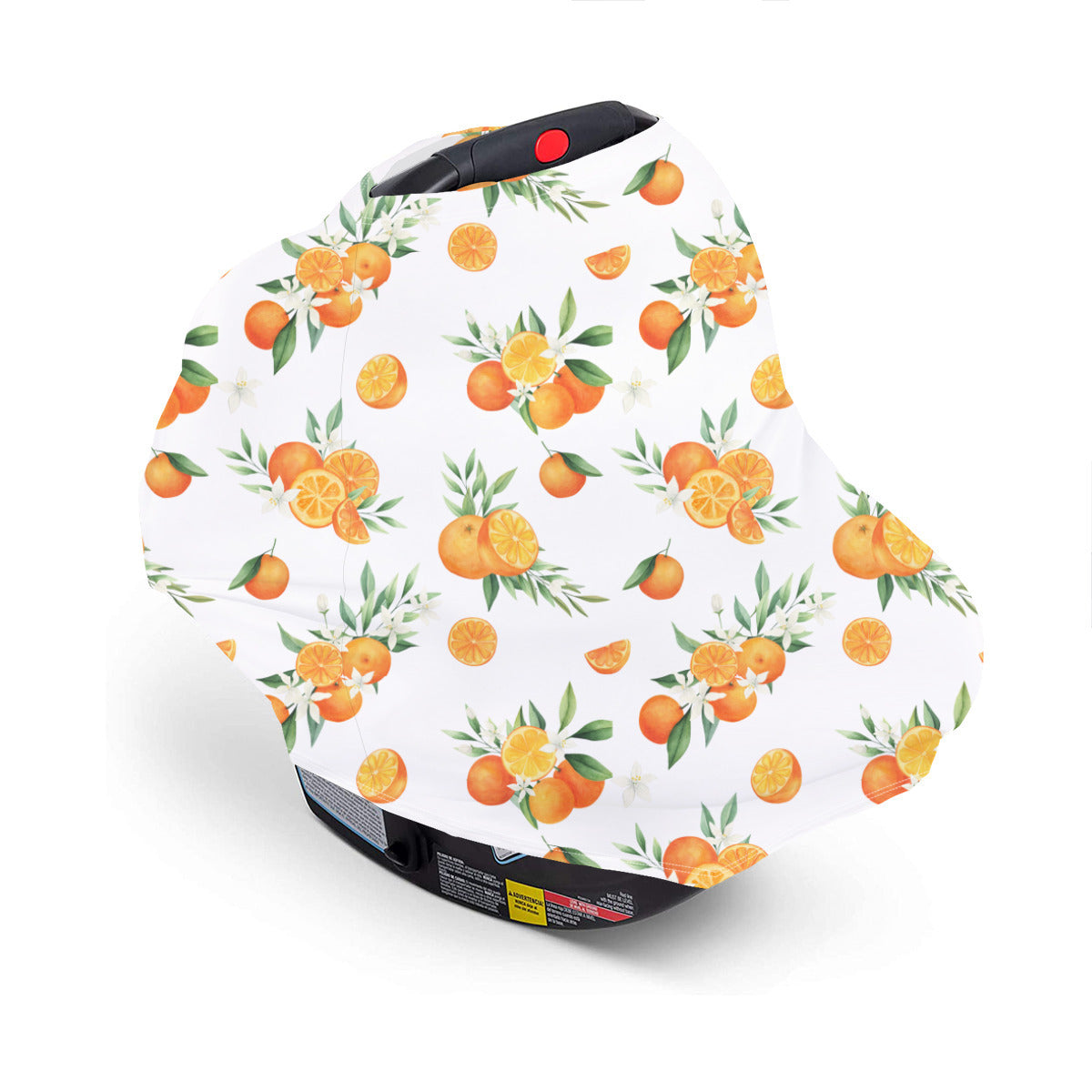 Squeezeable Orange Citrus Nursing Cover in White