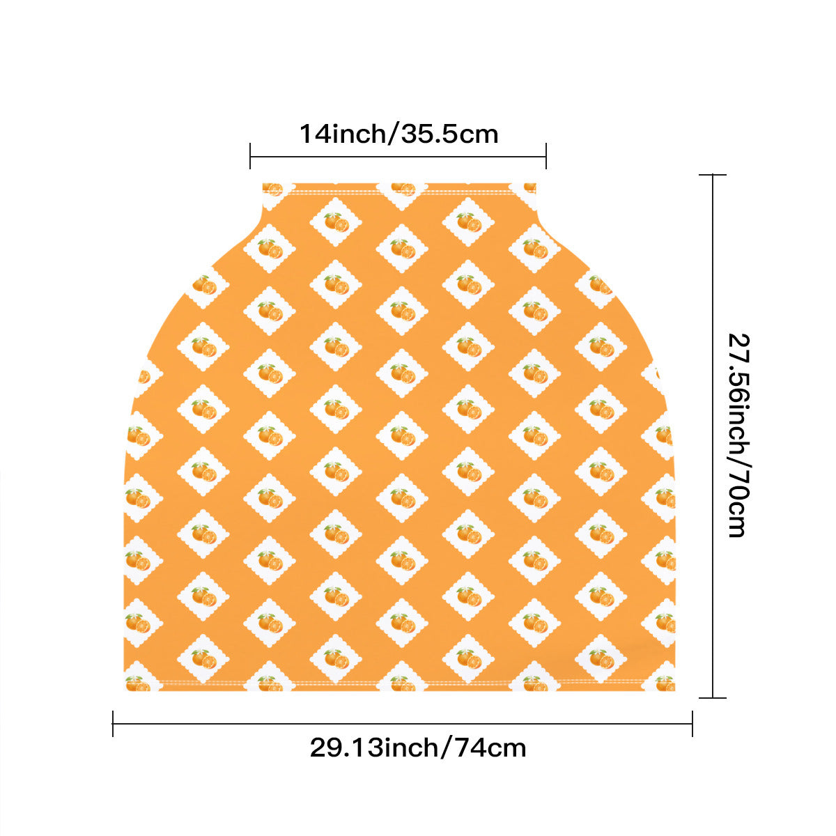 Lil Cuties Scallop Oranges Nursing and Car Seat Cover
