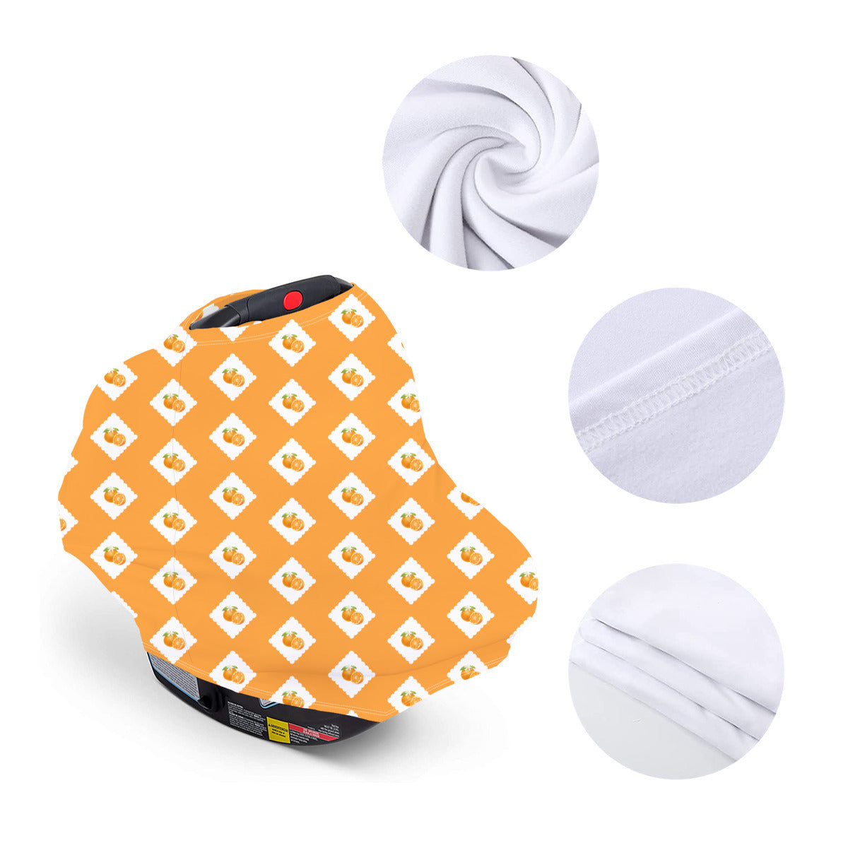 Lil Cuties Scallop Oranges Nursing and Car Seat Cover