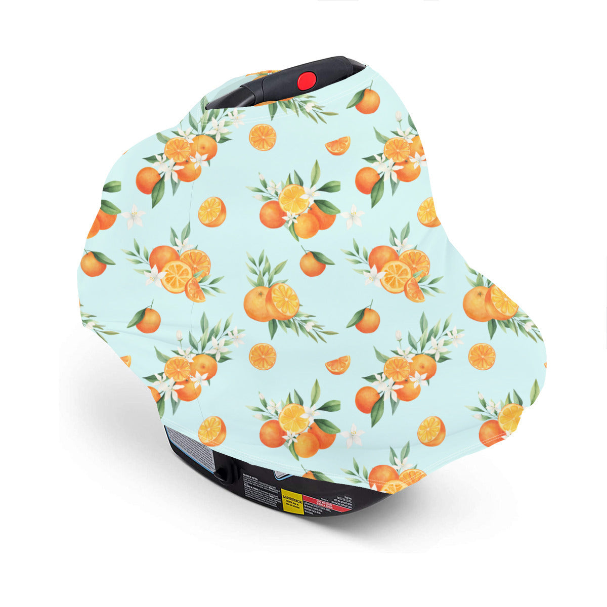 Squeezeable Orange Citrus Nursing Cover in Light Mint