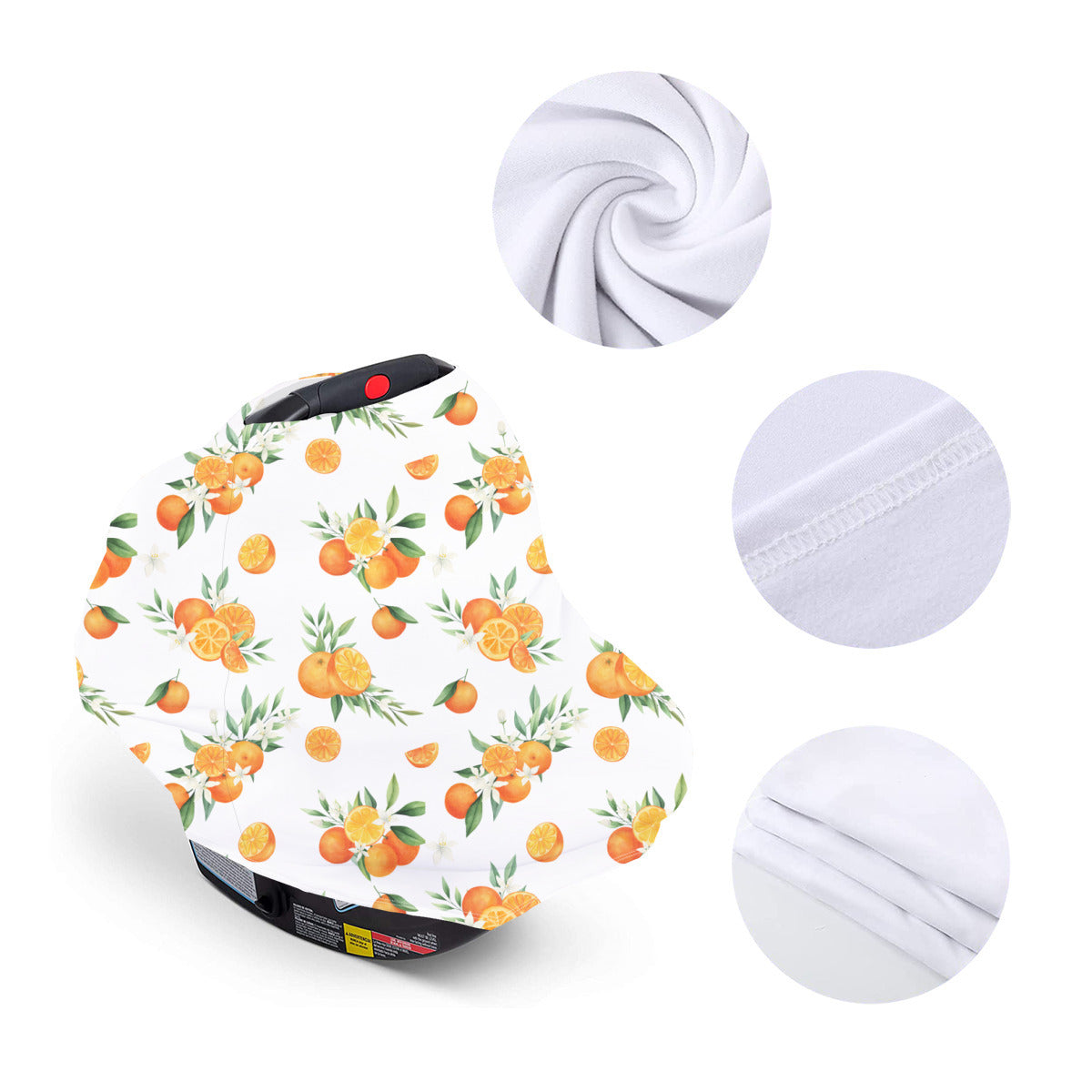 Squeezeable Orange Citrus Nursing Cover in White