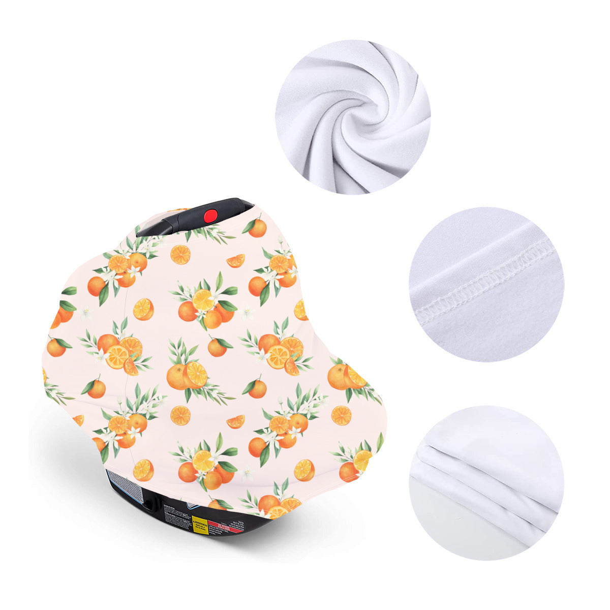 Squeezeable Orange Citrus Nursing Cover in Light Pink