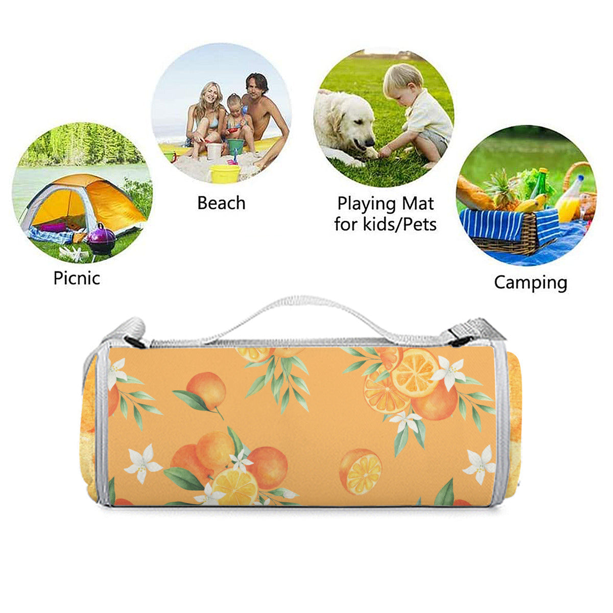 Summer Oranges Picnic Mat